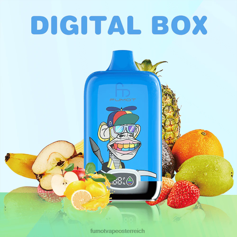 Fumot Digital Box 12000 Einweg-Vape-Pod – 20 ml (1 Stück) Blaubeere auf Eis PRHVJ120 Fumot Vape Sale