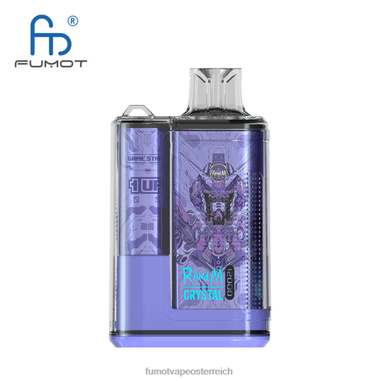 Fumot Crystal 12000 Einweg-Vape-Box – 20 ml (1 Stück) Blaubeer-Kaugummi PRHVJ259 Fumot Flavours