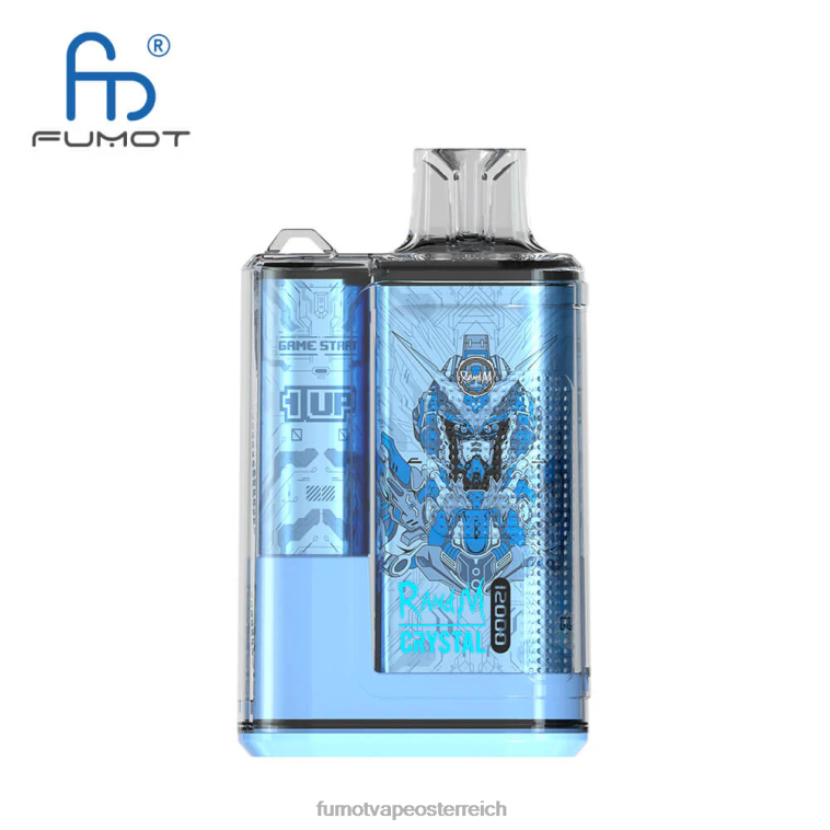 Fumot Crystal 12000 Einweg-Vape-Box – 20 ml (1 Stück) blausaure Himbeere PRHVJ262 Fumot Vape Österreich