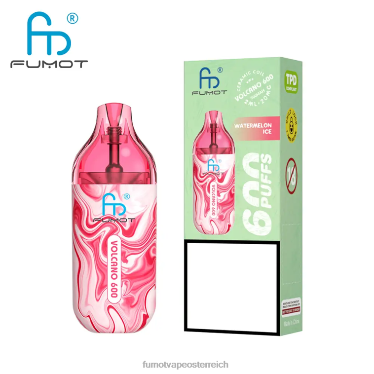 Fumot Volcano 600 tpd-konformer Einweg-Vaporizer – 2 ml (3-teiliges Set) Blaubeere auf Eis PRHVJ302 Fumot Vape Österreich