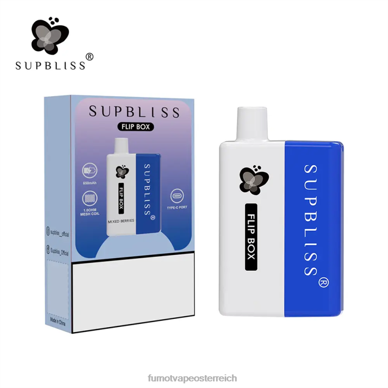 Fumot Supbliss Flip Box 6000 austauschbares Vape-Kit – 10 ml (1 Stück) Bananenmilchshake PRHVJ330 Fumot Vape Sale