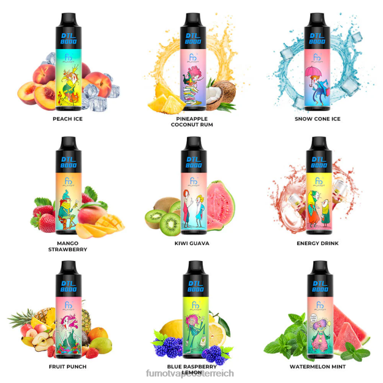 Fumot DTL 8000 Einweg-Vape-Pen – 16 ml (1 Stück) Aloe-Traube PRHVJ413 Fumot Vape Preis