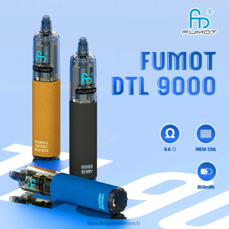 Fumot DTL Einweg-Vape-Pen 9000 – 18 ml (1 Stück) Erdbeerwassermelone PRHVJ368 Fumot Tech