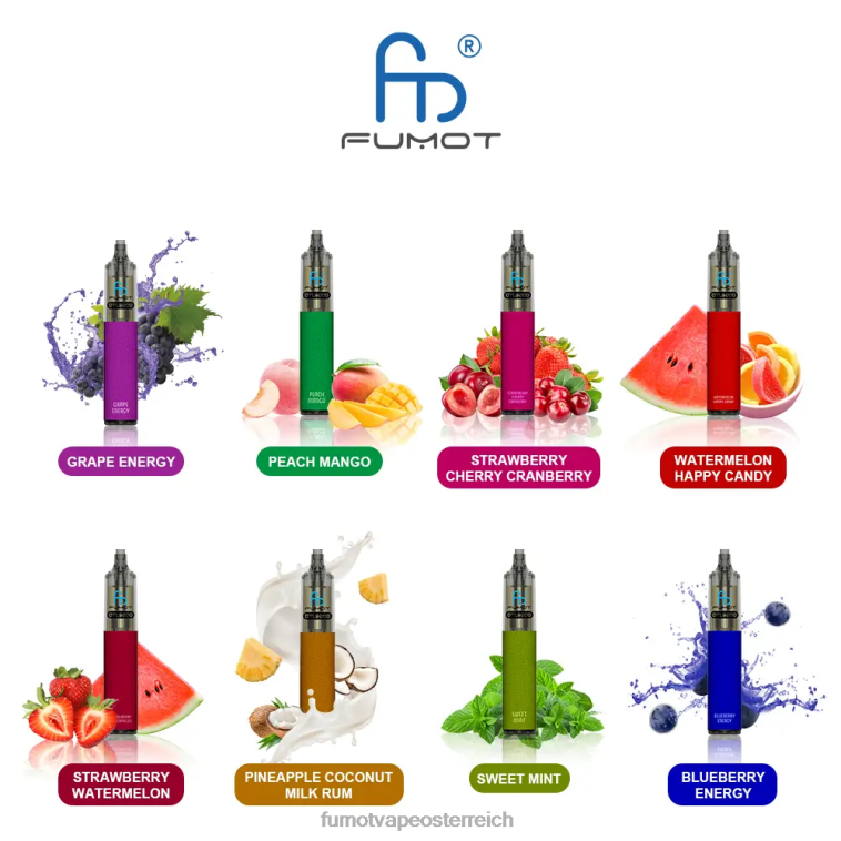 Fumot DTL Einweg-Vape-Pen 9000 – 18 ml (1 Stück) blaue Himbeerzitrone PRHVJ369 Fumot Flavours