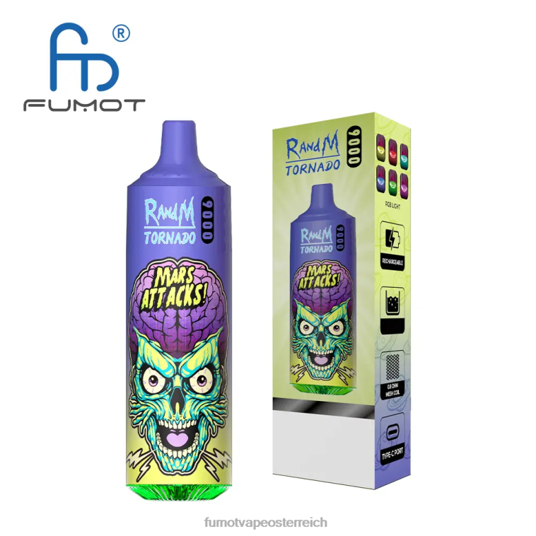 Fumot Tornado 18 ml 9000 Einweg-Vape-Pen (1 Stück) Guaveneis PRHVJ20 Fumot Vape Sale