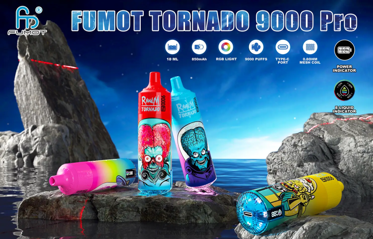 Fumot Tornado 1 Stück 9000 Pro 18 ml Einweg-Vaporizer Ananas PRHVJ224 Fumot Reviews