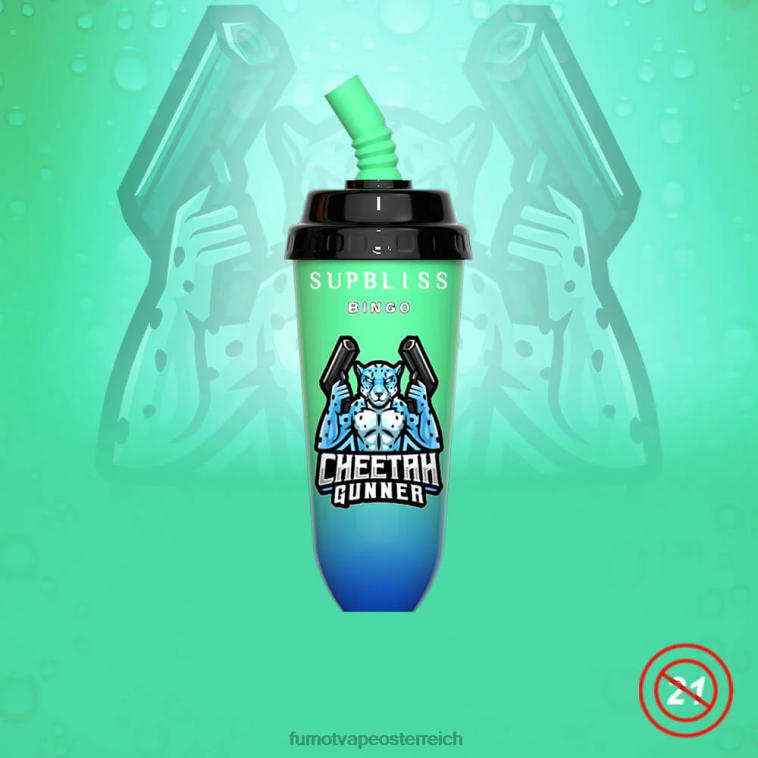 Fumot Supbliss Bingo 16 ml 8000 Einweg-Vape-Pod-Gerät (1 Stück) Erdbeer-Kiwi PRHVJ410 Fumot Vape Sale