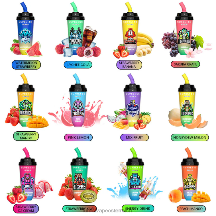 Fumot Supbliss Bingo 16 ml 8000 Einweg-Vape-Pod-Gerät (1 Stück) Erdbeer-Kiwi PRHVJ410 Fumot Vape Sale