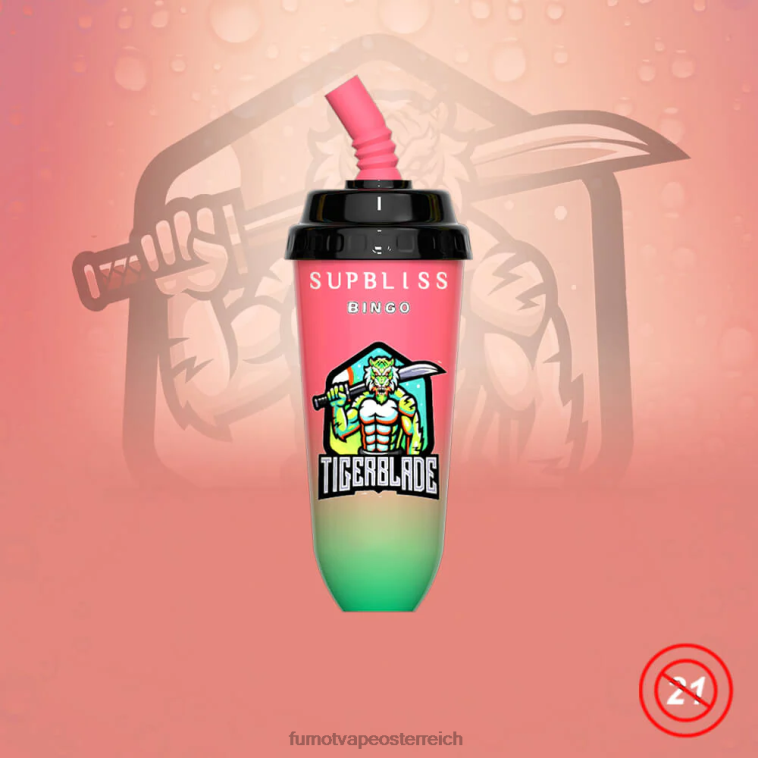 Fumot Supbliss Bingo 16 ml 8000 Einweg-Vape-Pod-Gerät (1 Stück) Erdbeer-Kiwi PRHVJ410 Fumot Vape Sale