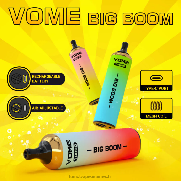 Fumot Vome Big Boom Einweg-Vape-Pen 10000 - 20 ml (1 Stück) Cola PRHVJ448 Fumot Tech